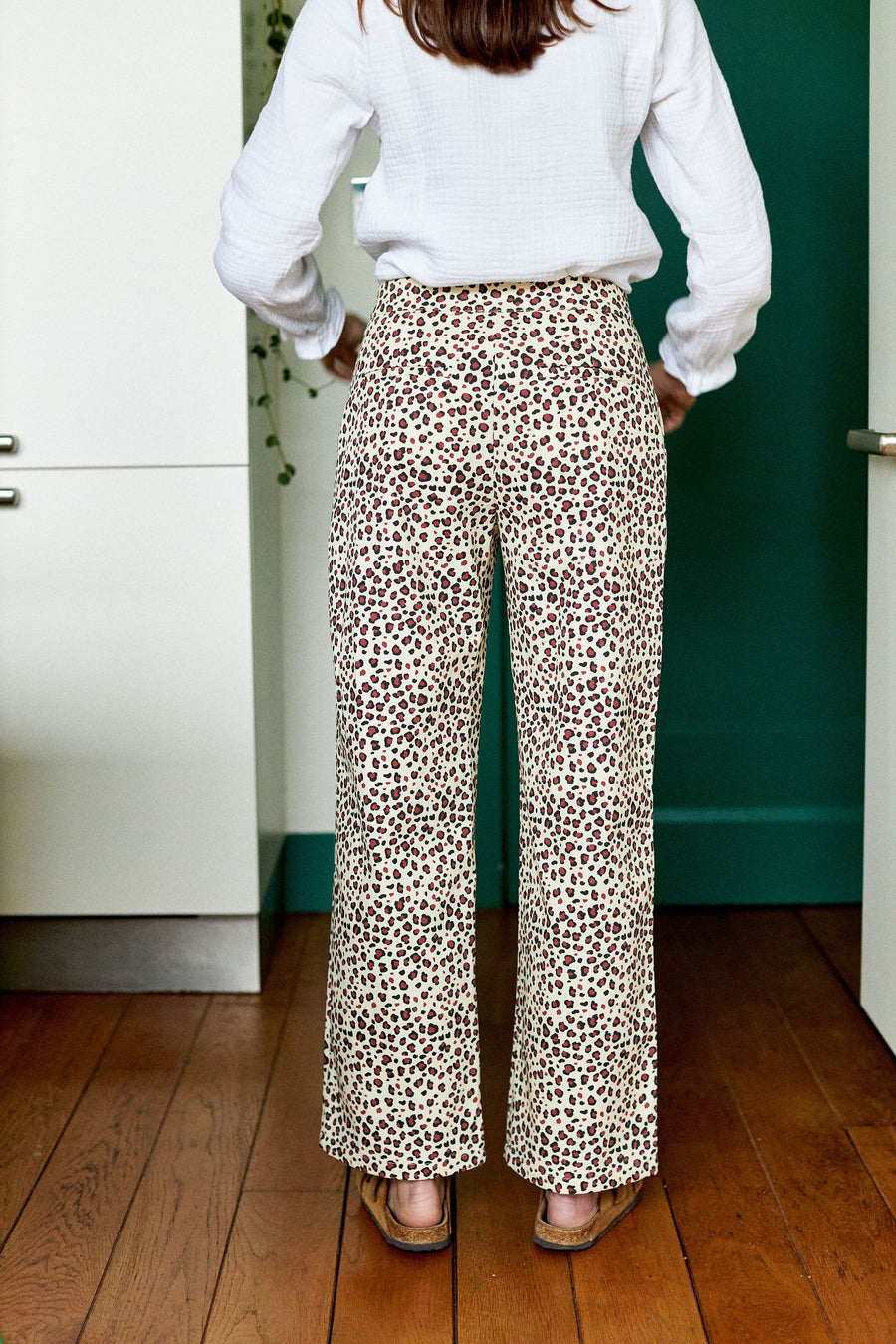 Suzon Trousers ##2699 Natural Leopard Woman