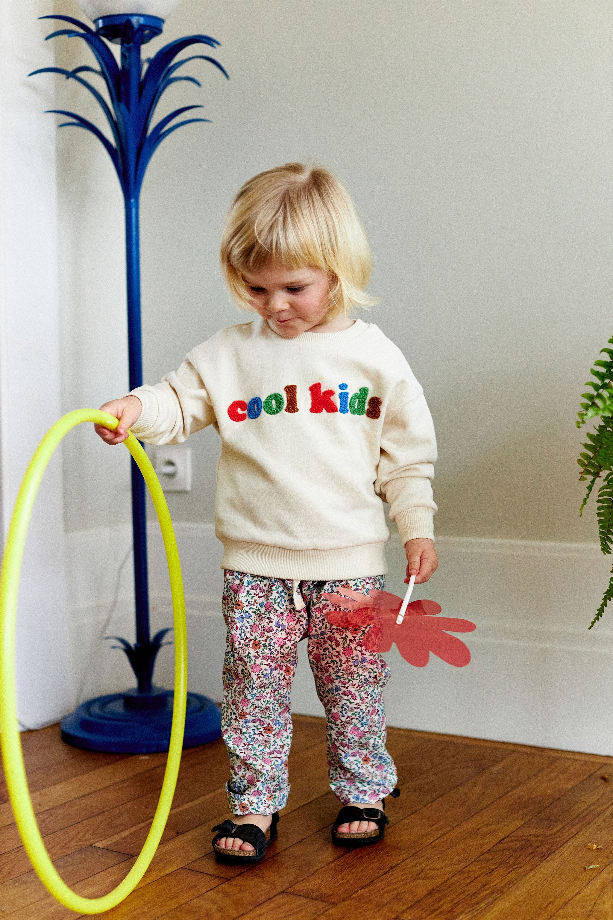 Sweatshirt enfant éponge écru 