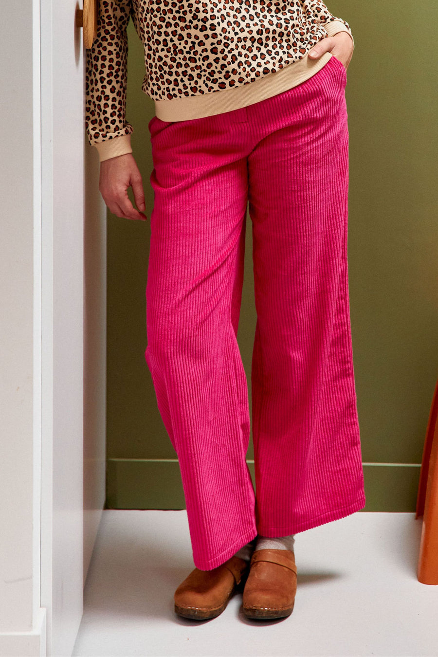 Pantalon Suzon ##2558F Velours Rose Femme