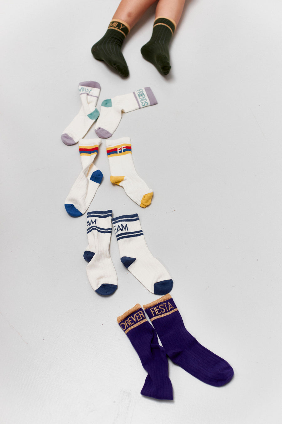 Chaussettes Georgette ##2393A Violet/or