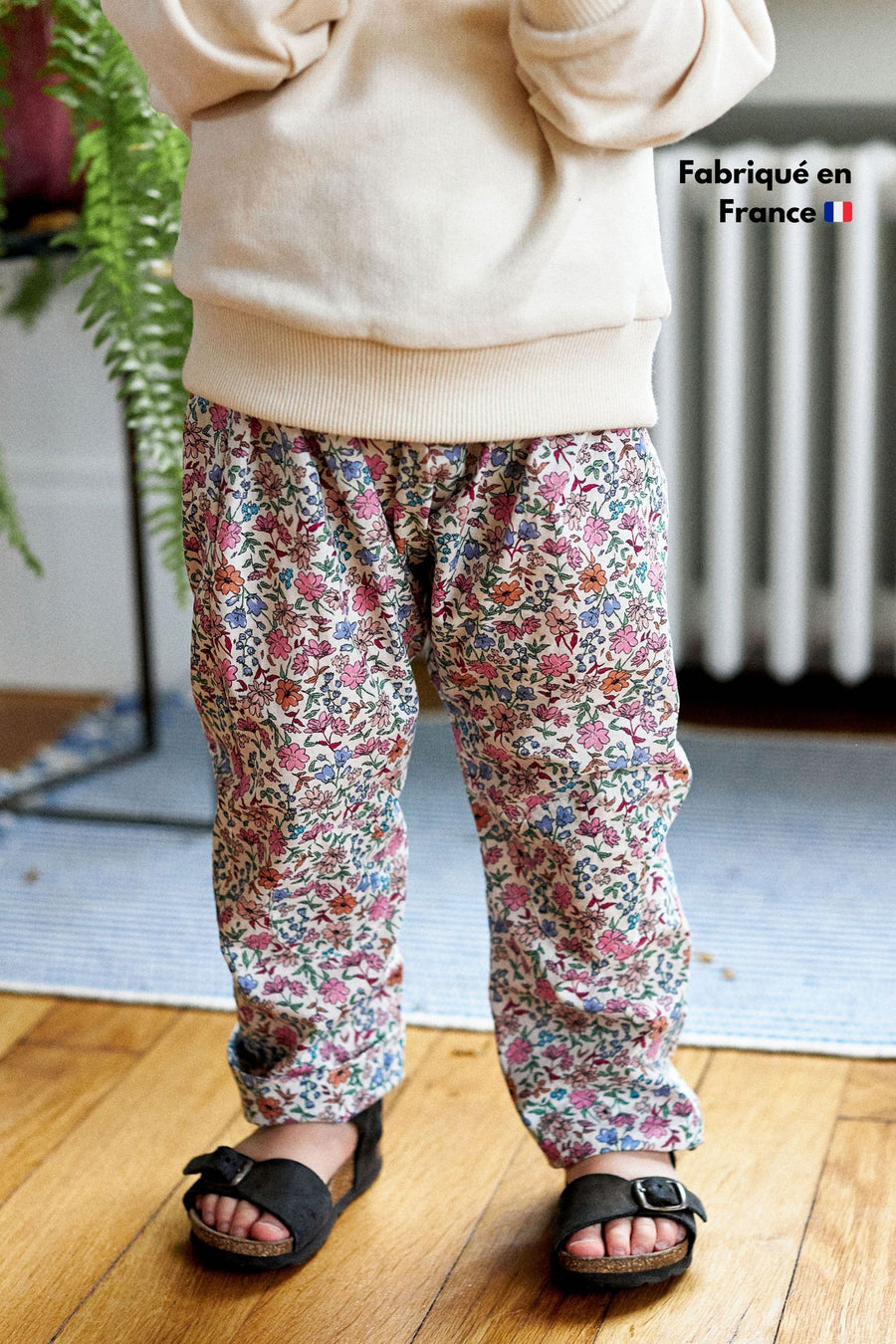 Pantalon Marcel ##2638 Fleurs Roses