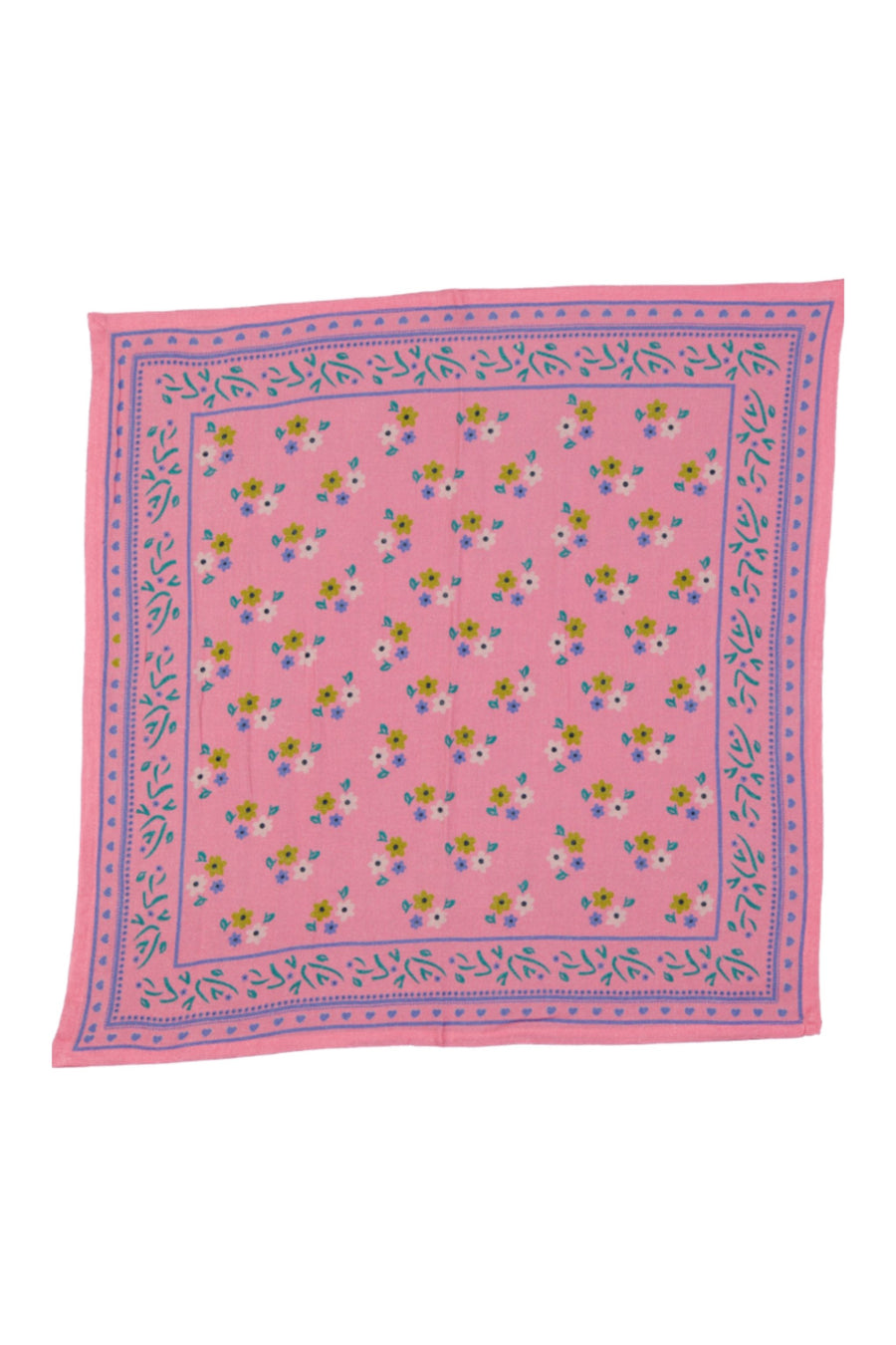 Foulard femme Rose en coton, fleurs naïves OxyFlor Foulard femme Rose en coton, fleurs naïves OxyFlor