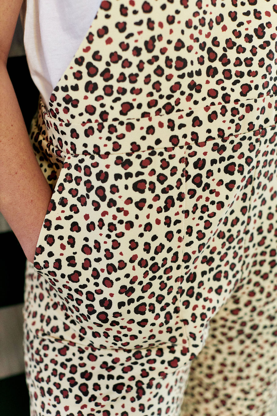 Guillemette Overalls ##2675 Natural Leopard Woman
